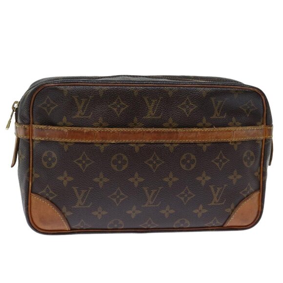 LOUIS VUITTON Monogram Compiegne 28 Clutch Bag LV Auth - Picture 1 of 16